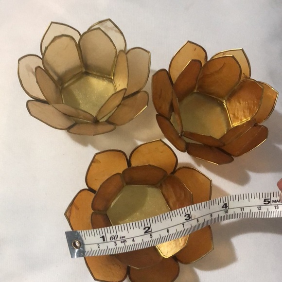 Capiz Shell Tea Light Holder Set of 3 - Picture 7 of 7